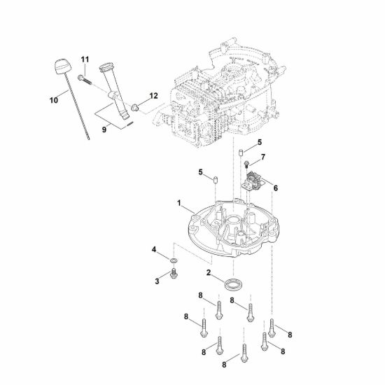 Picture of J - Meccanismo regolatore e coppa dell'olio EVC 1000.0 (EVC1000-0001)